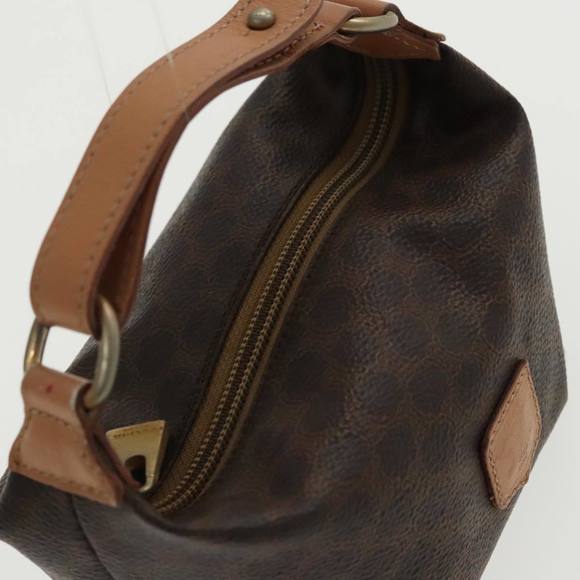 CELINE Macadam Canvas Hand Bag PVC Leather Gold Brown Auth 95581 - Picture 6 of 16